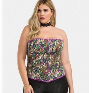 Torrid Multicolor Strapless Corset Top